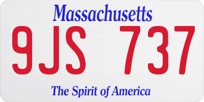MA license plate 9JS737