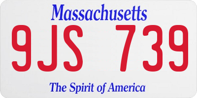 MA license plate 9JS739
