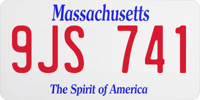 MA license plate 9JS741