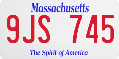 MA license plate 9JS745