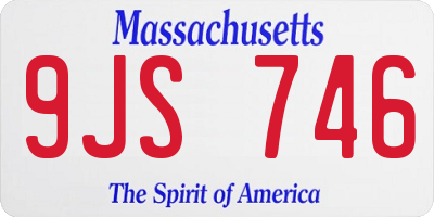 MA license plate 9JS746