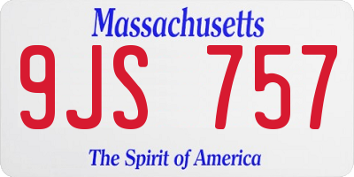 MA license plate 9JS757