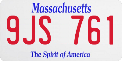 MA license plate 9JS761
