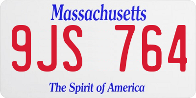 MA license plate 9JS764