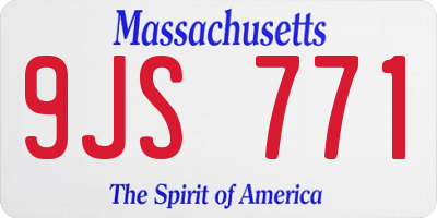 MA license plate 9JS771