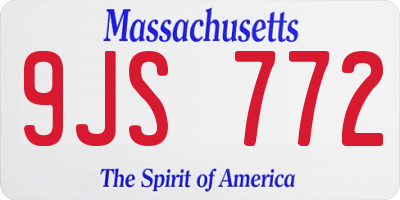 MA license plate 9JS772