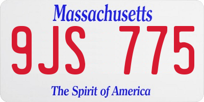 MA license plate 9JS775