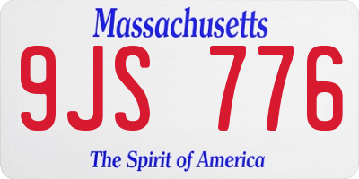 MA license plate 9JS776