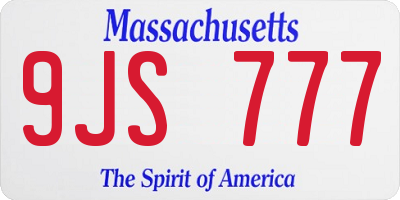 MA license plate 9JS777