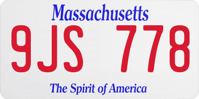 MA license plate 9JS778