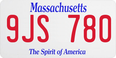 MA license plate 9JS780