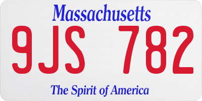 MA license plate 9JS782