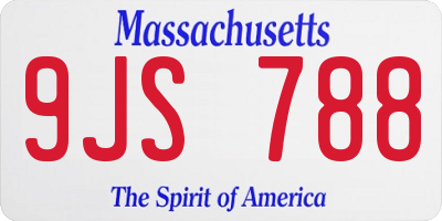MA license plate 9JS788