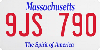 MA license plate 9JS790
