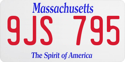 MA license plate 9JS795