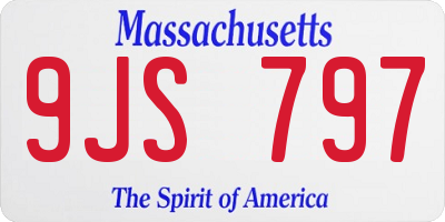 MA license plate 9JS797