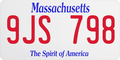 MA license plate 9JS798