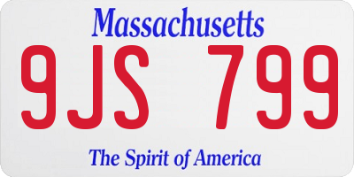 MA license plate 9JS799