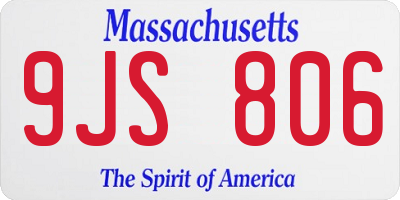 MA license plate 9JS806