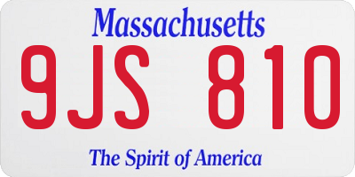 MA license plate 9JS810
