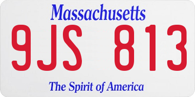 MA license plate 9JS813