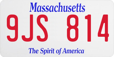 MA license plate 9JS814