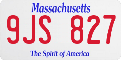 MA license plate 9JS827