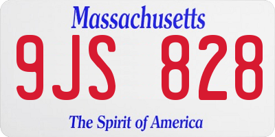 MA license plate 9JS828