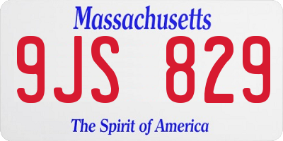 MA license plate 9JS829