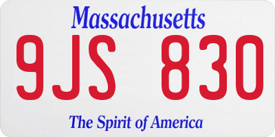 MA license plate 9JS830