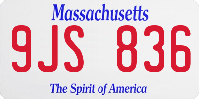 MA license plate 9JS836