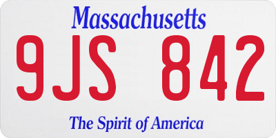 MA license plate 9JS842