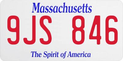 MA license plate 9JS846