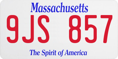 MA license plate 9JS857