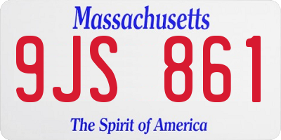 MA license plate 9JS861