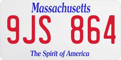 MA license plate 9JS864