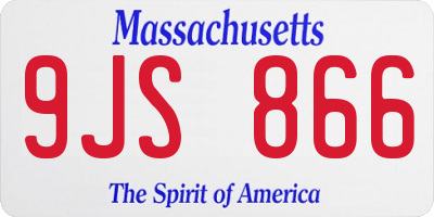 MA license plate 9JS866