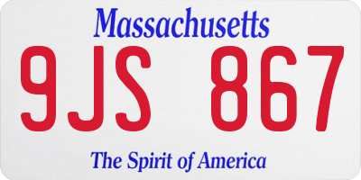 MA license plate 9JS867