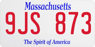 MA license plate 9JS873