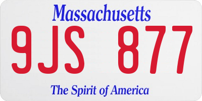 MA license plate 9JS877