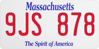 MA license plate 9JS878