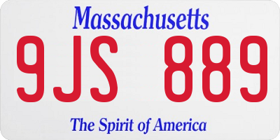 MA license plate 9JS889