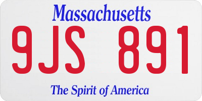 MA license plate 9JS891