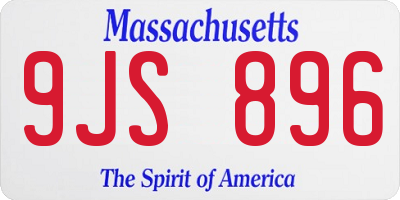 MA license plate 9JS896
