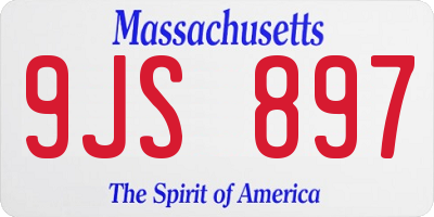 MA license plate 9JS897