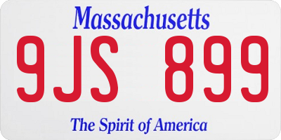 MA license plate 9JS899