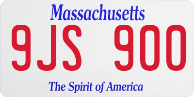 MA license plate 9JS900