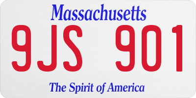 MA license plate 9JS901