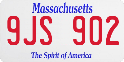 MA license plate 9JS902