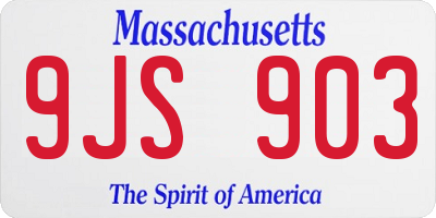 MA license plate 9JS903